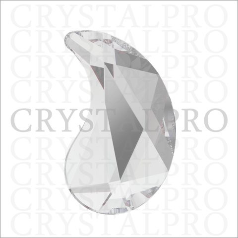 スワロフスキー #2365 Paisley Y Flat Back クリスタル 14x8.5mm 1ヶ