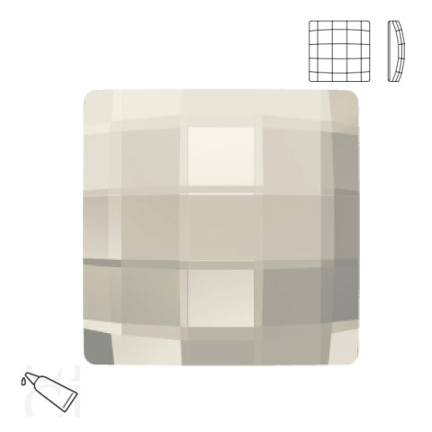 スワロフスキー #2493 Chessboard クリスタルシルバーシェイド 2ヶ 8mm 【メール便可】