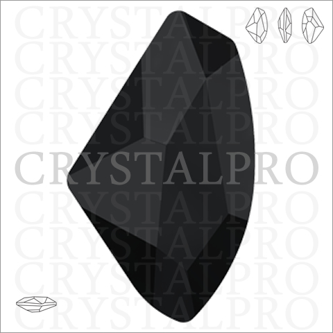 スワロフスキー #4757 ジェット 14x8.5mm 2ヶ