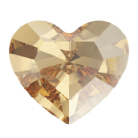 スワロフスキー #4883 Mini Heart Fancy Stone クリスタルゴールデン