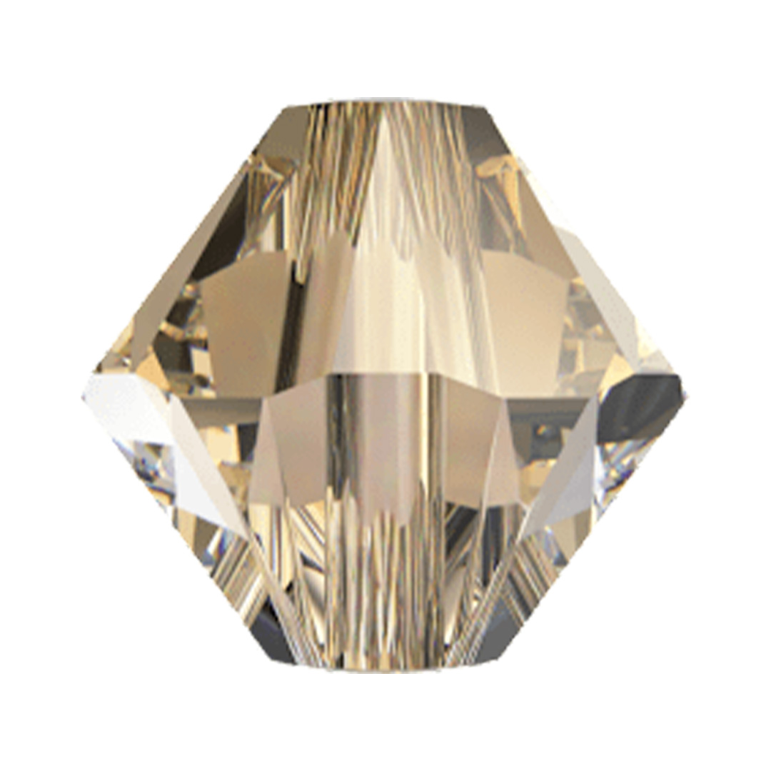 スワロフスキービーズ＃5328 XILION BEAD クリスタルゴールデンシャドー