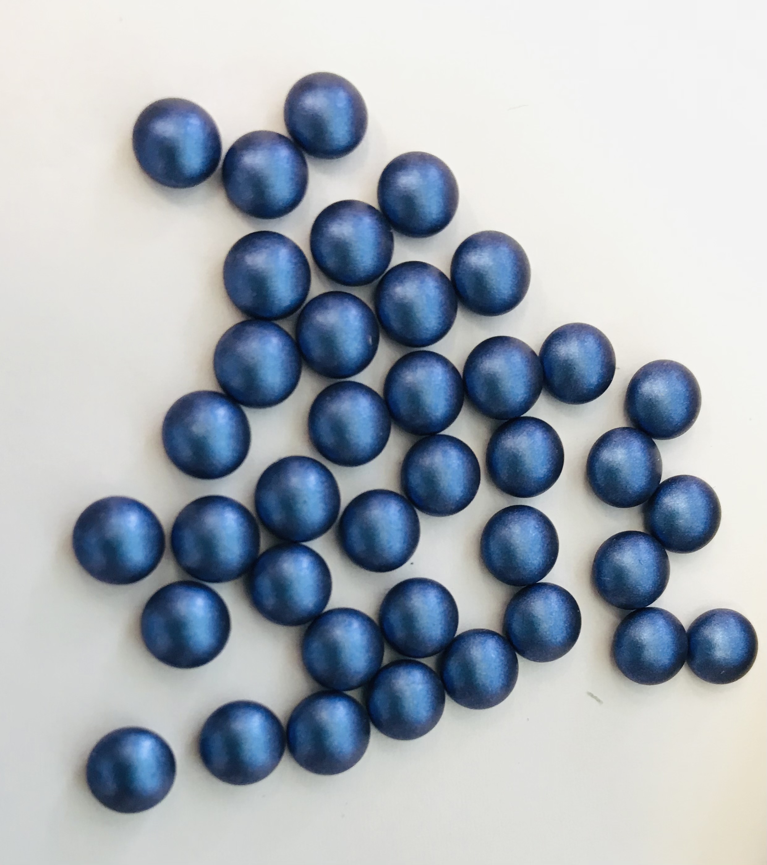 スワロフスキーカボション・パール　#5817 クリスタル・イラデサント ダークブルー・パール　10ヶ 6mm 【メール便可】