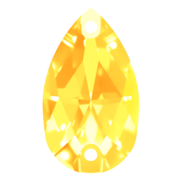 AURORAクリスタルのペアシェイプ・ライトトパーズの画像