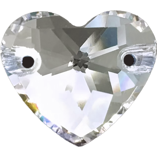 AURORA A3259 Heart sew-on stone 2 hole クリスタルの画像