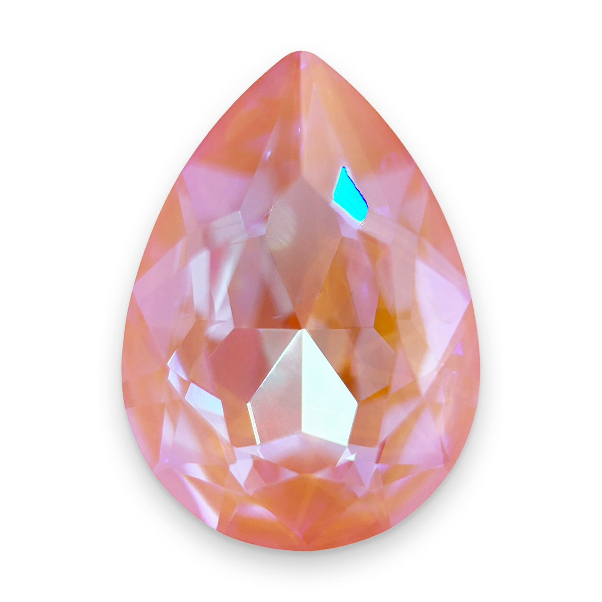 オーロラクリスタルのドロップ形状のピーチディライトの画像