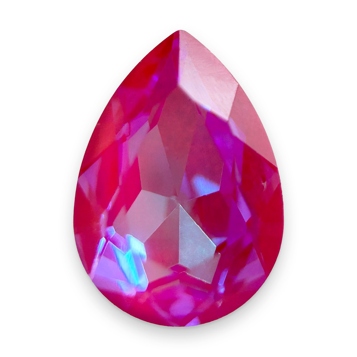 オーロラクリスタルのドロップ形状のロイヤルレッドディライトの画像