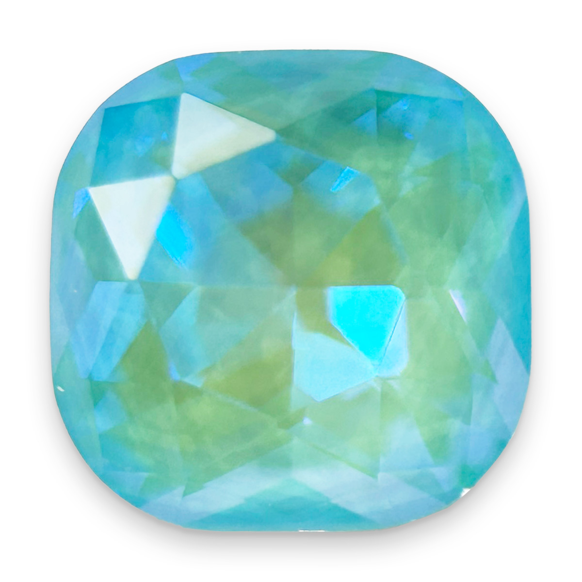 AURORA A4470 Cushion Square Fancy Stone クリスタル サマーブルー