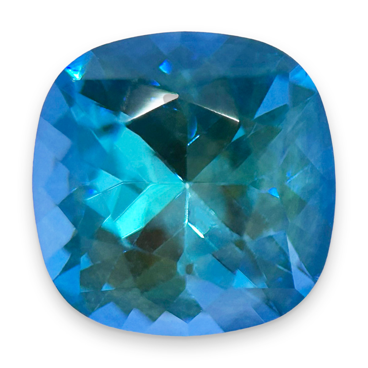 オーロラクリスタルのクッションスクエア形状のスカイブルーディライトの画像