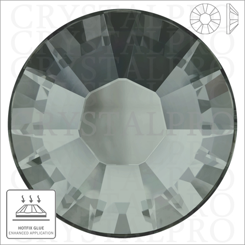 スワロフスキー　ホットフィックス　#2038 ブラックダイヤモンド