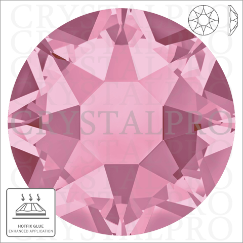 スワロフスキー スワロフスキーホットフィックス #2078(2038) ライトローズ ss34 8ヶ