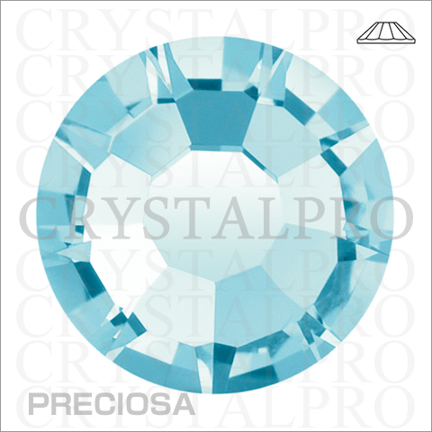 プレシオサ　フラットバック/ホットフィックス　アクアマリン