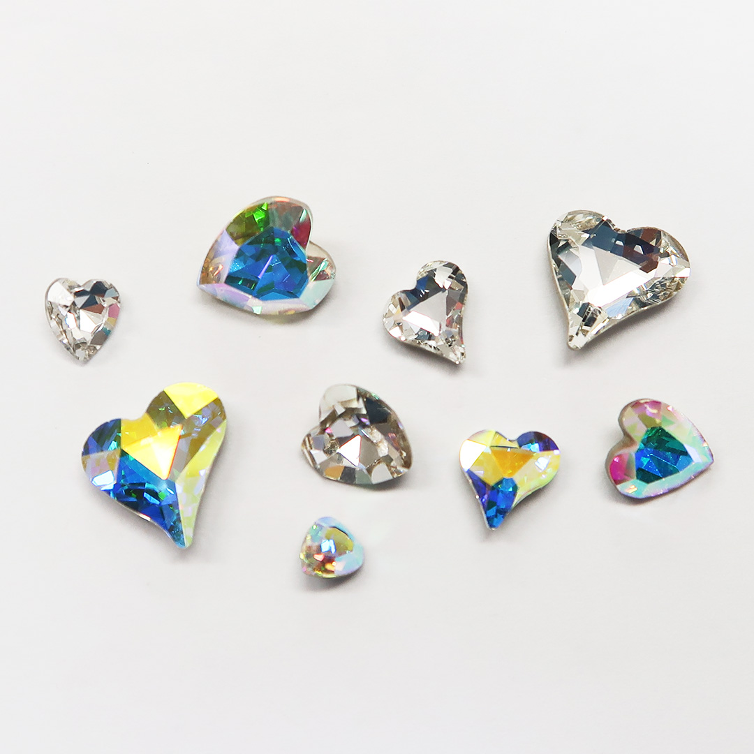 AURORA（ファンシーストーン/埋め込み用）ハート型 クリスタル系アソート