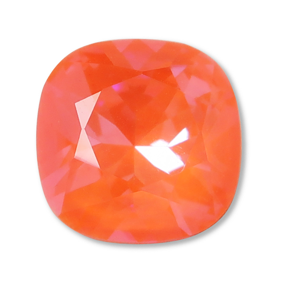 AURORA A4470 Cushion Square Fancy Stone クリスタル ネオンオレンジ