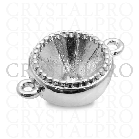 シンプル石座No.1 ＃1028/＃1088用 2カン付 ロジウムカラー ss39用 2ヶ