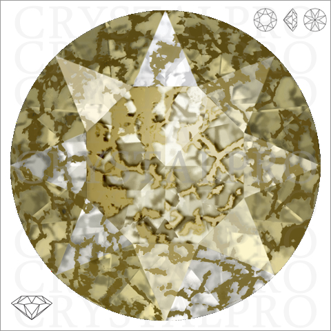 スワロフスキー　#1088　クリスタルゴールドパティナ