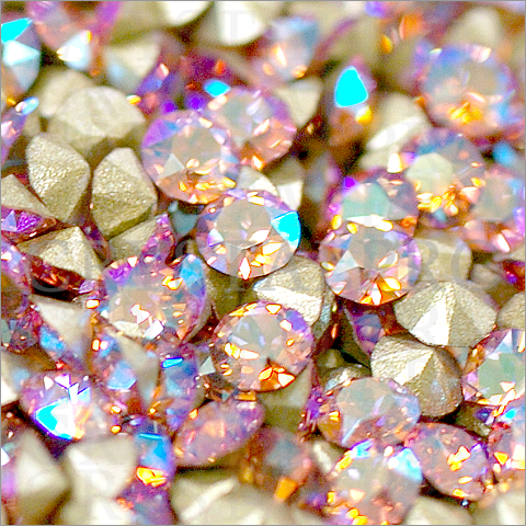 スワロフスキーラウンドストーン　ライトローズシマー