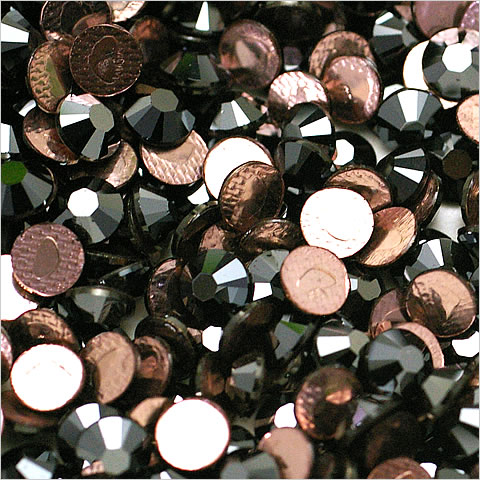 スワロフスキーホットフィックス　2038　ジェットヘマタイト