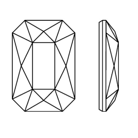 スワロフスキー #2602 Emerald Cut エメラルド 14x10mm 2ヶ