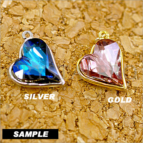 スウィートハートの1カン付台座 15x13mm ゴールド 1ヶ