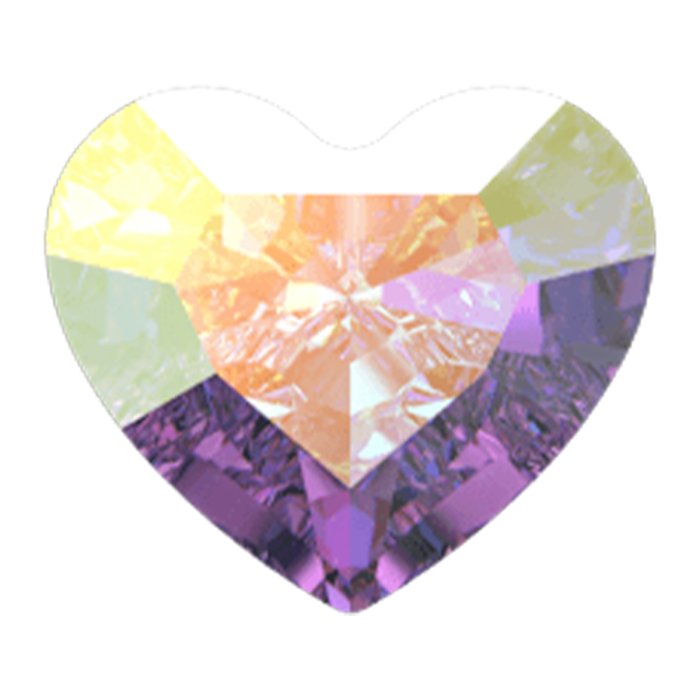 スワロフスキーハート型パーツ