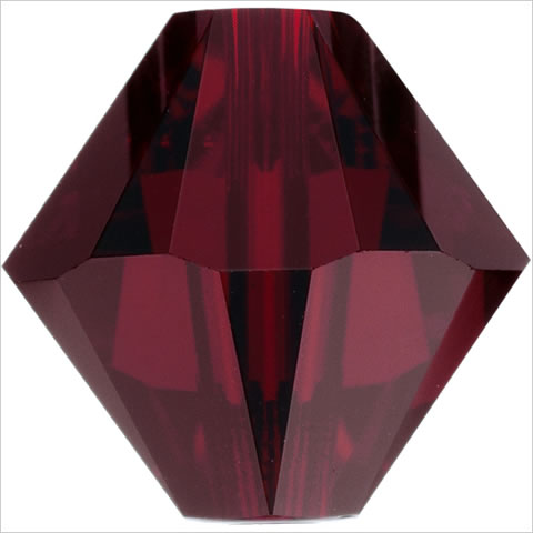 スワロフスキー　ビーズ　#5328（#5301）　ソロバン型　ガーネット
