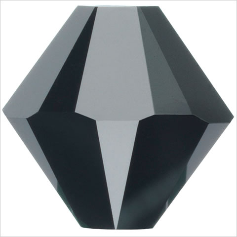 スワロフスキー　ビーズ　#5328（#5301）　ソロバン型　ジェットヘマタイト