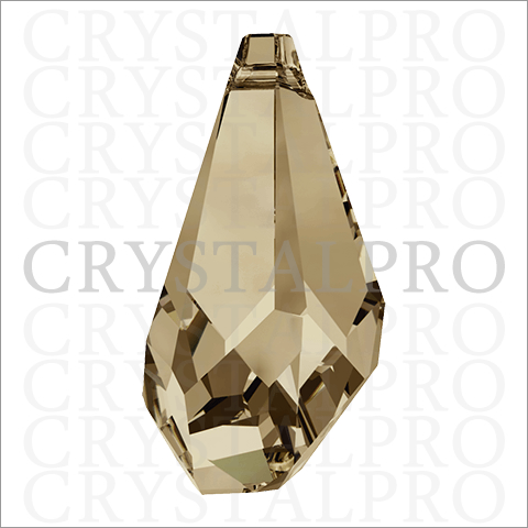 スワロフスキー #6015 Polygon Drop クリスタルゴールデンシャドウ
