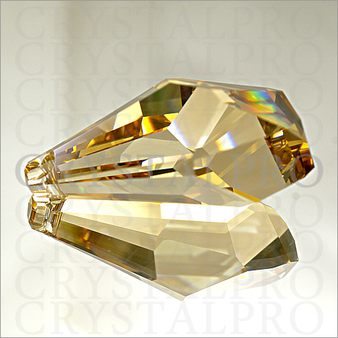 スワロフスキー #6015 Polygon Drop クリスタルゴールデン