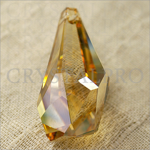 ももれん様スワロフスキー #6015/17 クリスタルゴールデンシャドー 72個 スワロフスキー #6015 Polygon Drop クリスタルゴールデンシャドウ