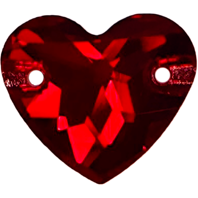 AURORA A3259 Heart sew-on stone 2 hole ライトシャムの画像