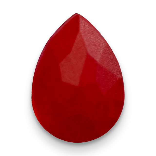 オーロラクリスタルのドロップ形状のロイヤルレッドディライトの裏側画像