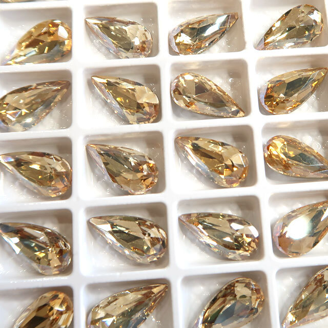 AURORA A4322 TearDrop Fancy Stone クリスタルゴールデンシャドウ
