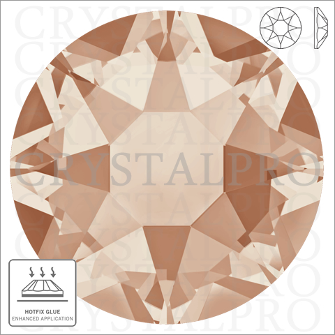 スワロフスキーホットフィックス　#2078 ライトピーチ