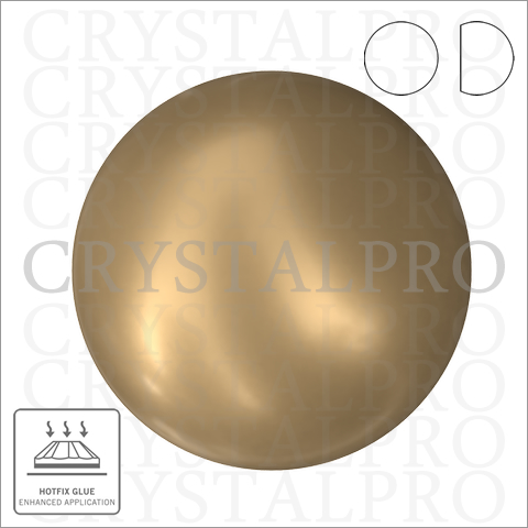 スワロフスキー #2081/2　クリスタルヴィンテージゴールドパール