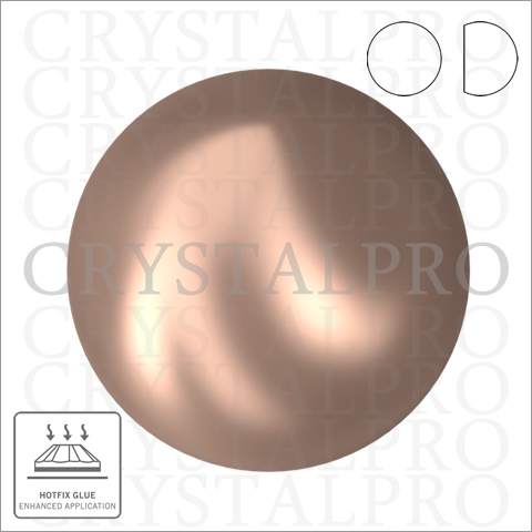 スワロフスキー #2081/2　クリスタルローズゴールドパール