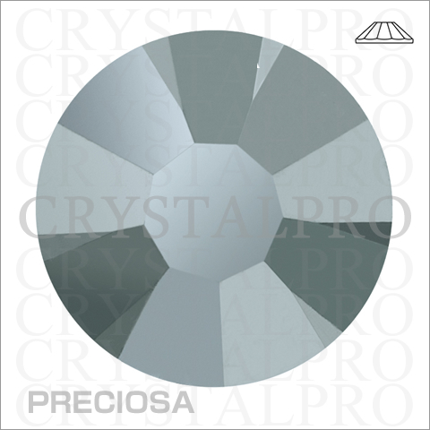 プレシオサ　フラットバック/ホットフィックス　ジェットヘマタイト