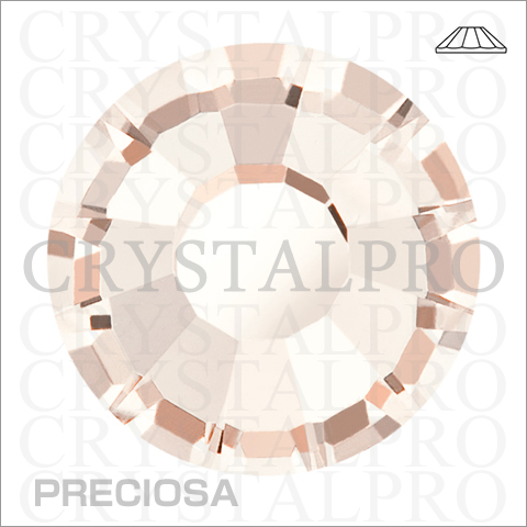 プレシオサ　フラットバック/ホットフィックス　ライトゴールドクォーツ