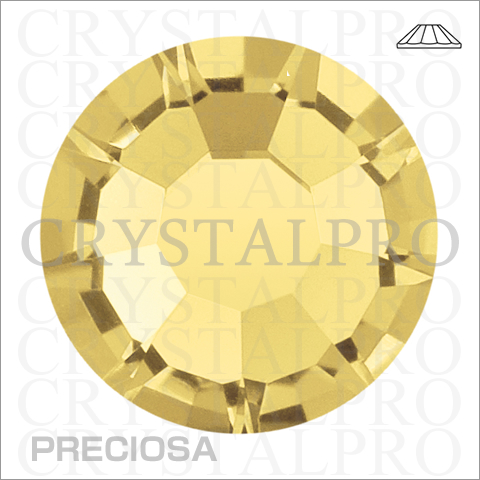 プレシオサ　フラットバック/ホットフィックス　ライトトパーズ