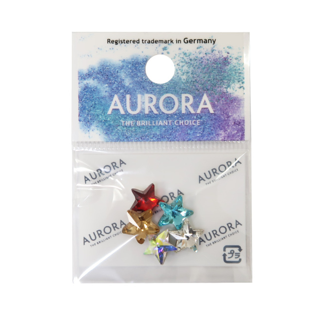 AURORA（ファンシーストーン/埋め込み用）A4745 スター型 5色アソート
