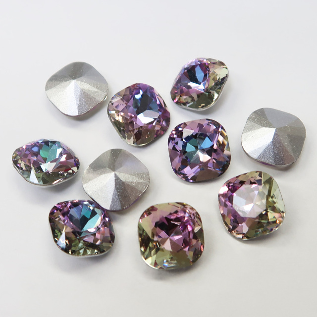 クリスタルデコレーション ２級 準１級 １級 AURORA A4470 Cushion Square Fancy Stone クリスタルヴィ