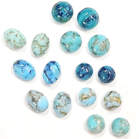 プレシオサ ハンドメイドカボション ターコイズアソートセット 8種各2