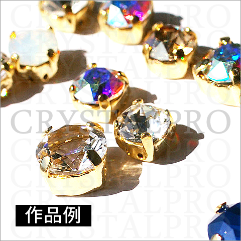 スワロフスキーラウンドストーン用　石座　ゴールド