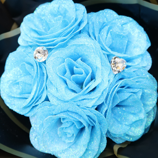 フラワーピン A4809 Sweet Heart 28x25mm クリスタル