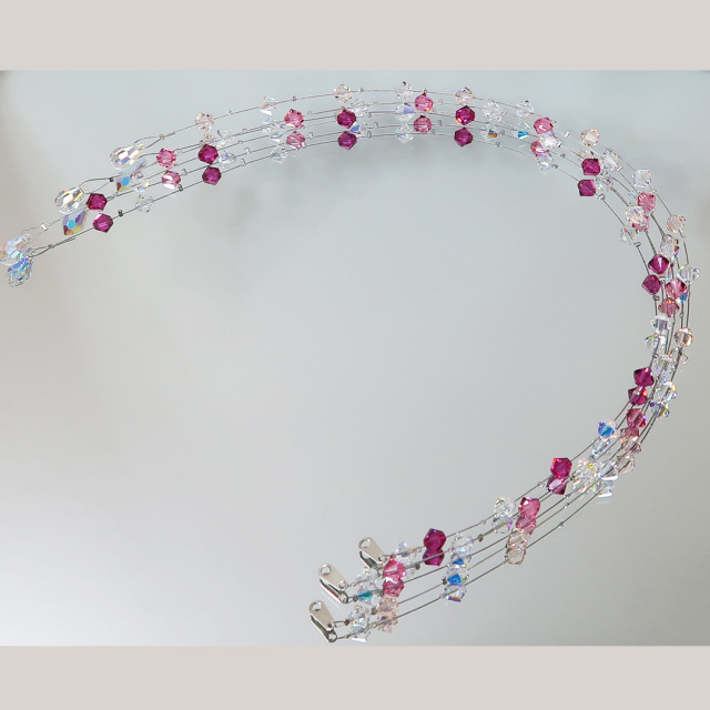 スワロフスキー　ガーランド　AB＆カラーコンビ