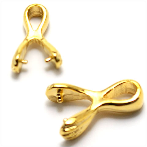 石　座付 デザインAカン石座付 フラワー ロジウムカラー 約H11xW9mm 1ヶ