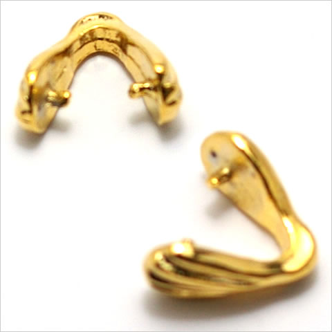 デザインAカン石座付 フラワー ロジウムカラー 約H11xW9mm 1ヶ