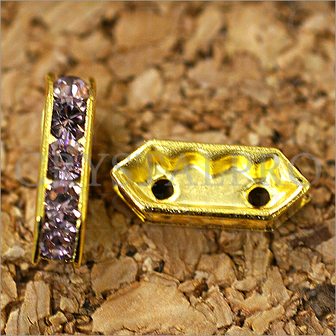 スワロフスキー・ロンデル　ライトアメジスト/G