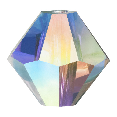 プレシオサ ソロバン型ビーズ 3mm 72ヶ クリスタルAB