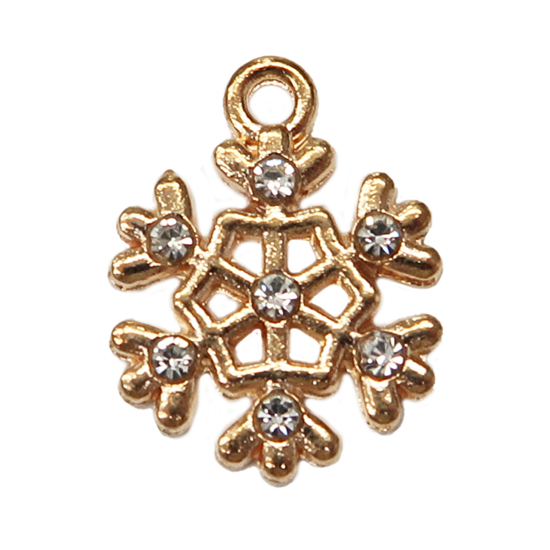 雪の結晶 カン付チャーム 1ヶ