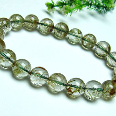 グリーンエピドート 緑簾石 ブレスレット 10mm [H133-2]